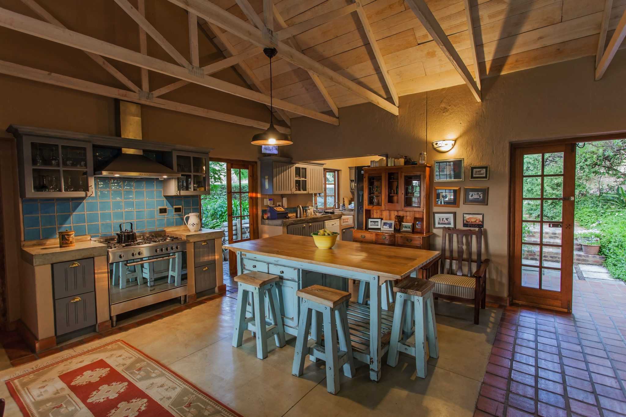 luxury kitchen in barn house
