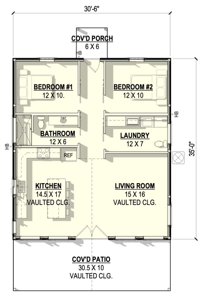 Small barndo house plan
