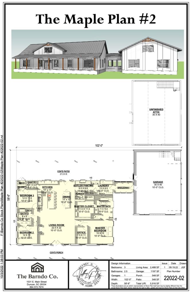 50x100 Barndominium Floor Plans With Shop